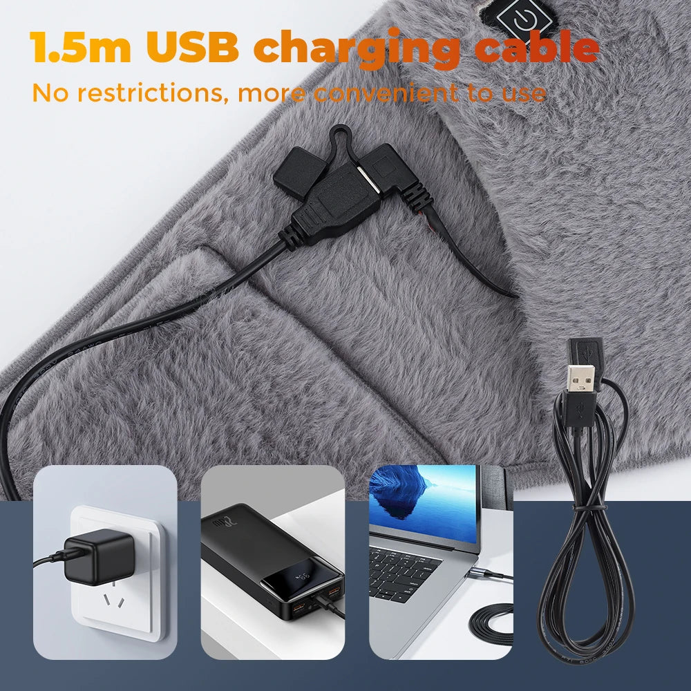 Ceinture chauffante électrique USB chauffe-mains chauffage d'hiver chauffe-taille compresse chaude thérapie abdominale lombaire utérus coussin chauffant