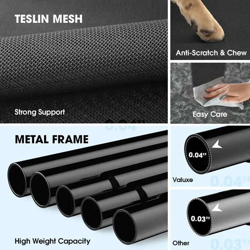 Lit surélevé pour grands chiens, lit rafraîchissant pour animaux de compagnie, maille respirante, cadre Durable, facile à nettoyer, lit surélevé pour animaux de compagnie, intérieur et extérieur, maison