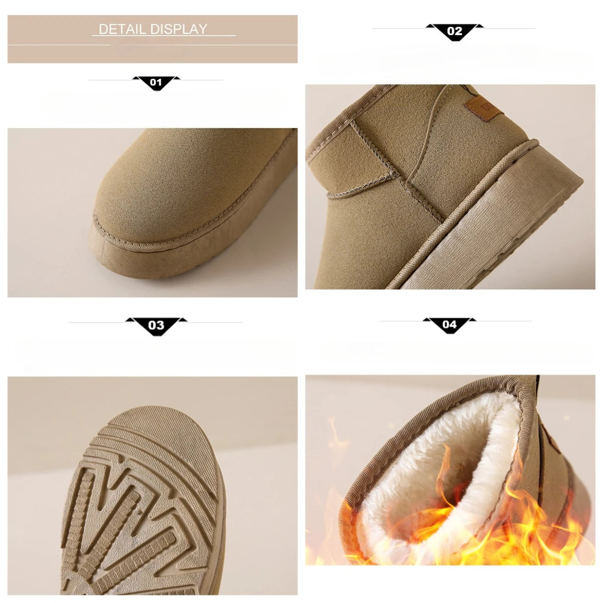 Maison pantoufle plate-forme botte de neige nuage femmes tongs hiver chaud en peluche intérieur maison chaussures floue femme fourrure salon