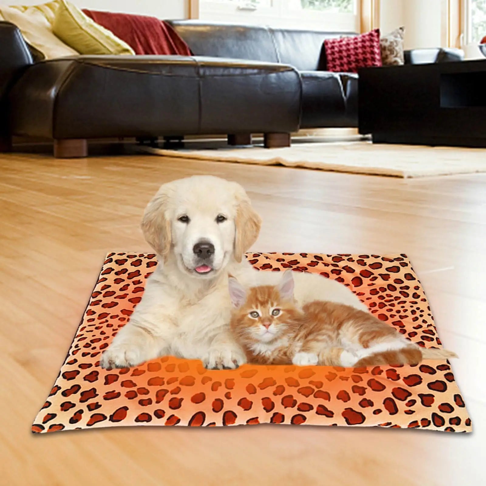 Coussin chauffant électrique pour animal de compagnie, lit en polymère chaud, température intérieure réglable, 3 vitesses, USB, chiens, chats, chiots