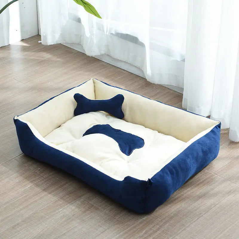 Lit universel pour animaux de compagnie toutes saisons, chenil pour chien, maison pour petits, moyens et grands chiens, coussin de lit doux pour chats, fournitures de couchage chaudes pour l'hiver