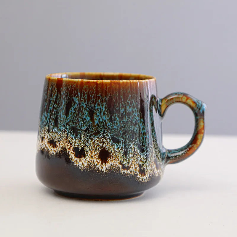Tasse Rétro en Argile 350ml – Style Créatif pour Café ou Thé