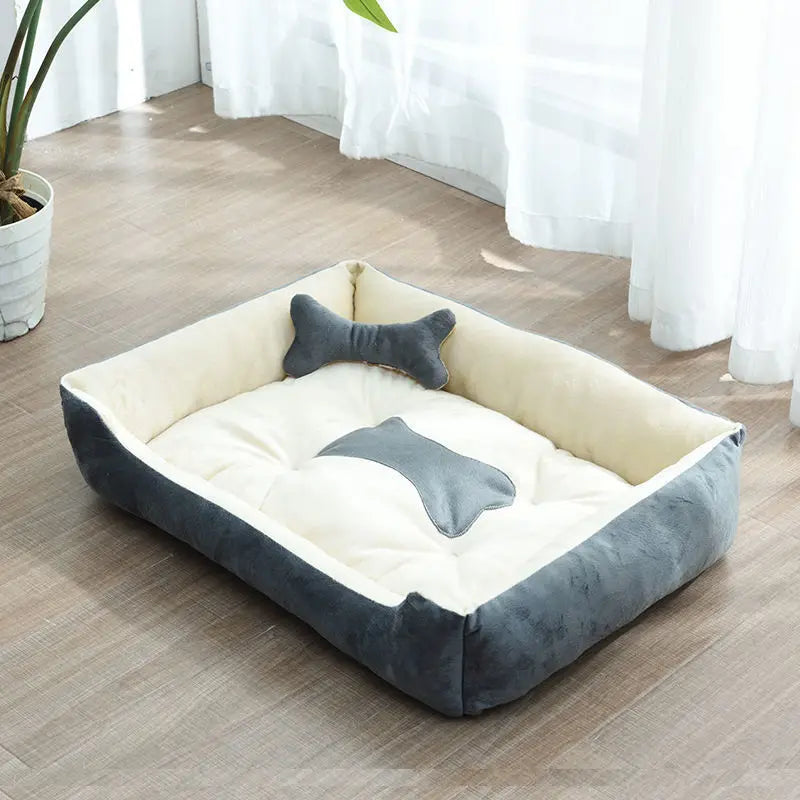Lit universel pour animaux de compagnie toutes saisons, chenil pour chien, maison pour petits, moyens et grands chiens, coussin de lit doux pour chats, fournitures de couchage chaudes pour l'hiver