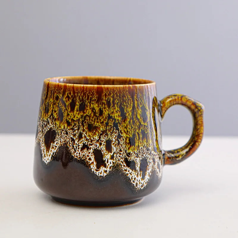 Tasse Rétro en Argile 350ml – Style Créatif pour Café ou Thé