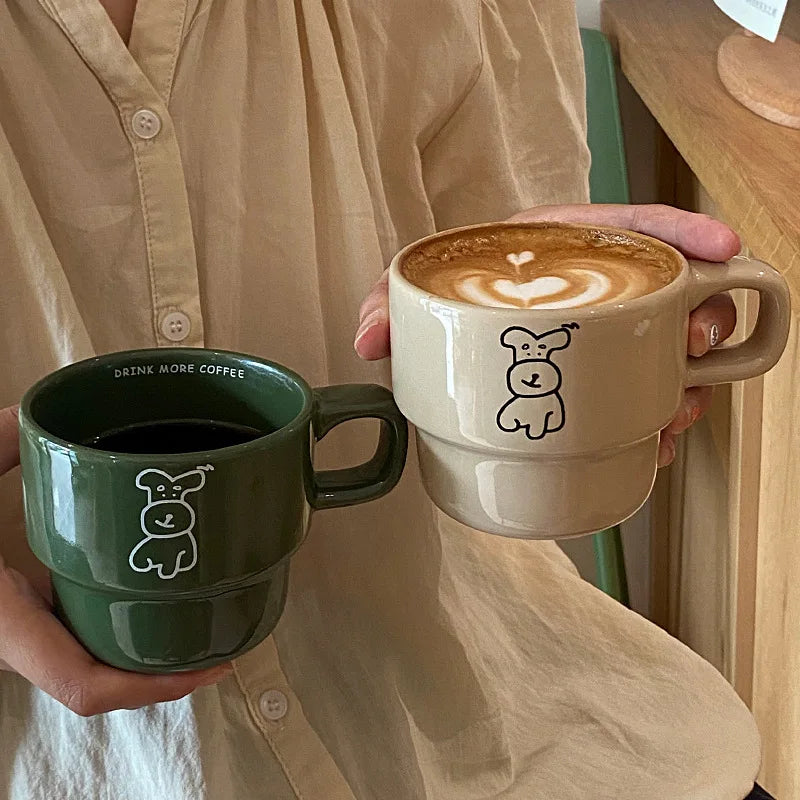 Tasse Cartoon Chien en Céramique – Cadeau Original pour Café & Thé