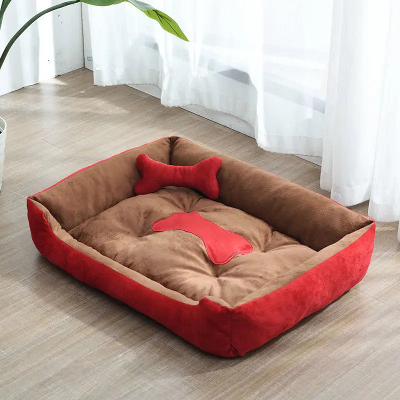 Lit universel pour animaux de compagnie toutes saisons, chenil pour chien, maison pour petits, moyens et grands chiens, coussin de lit doux pour chats, fournitures de couchage chaudes pour l'hiver
