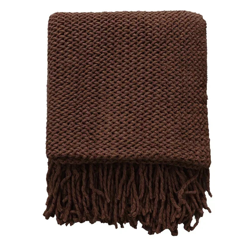Couverture de jet américain, couvre-lit, couverture en laine, couvre-lit, châle, couvre-lit, housse de canapé paresseux, serviette de bout de lit, décoration d'intérieur