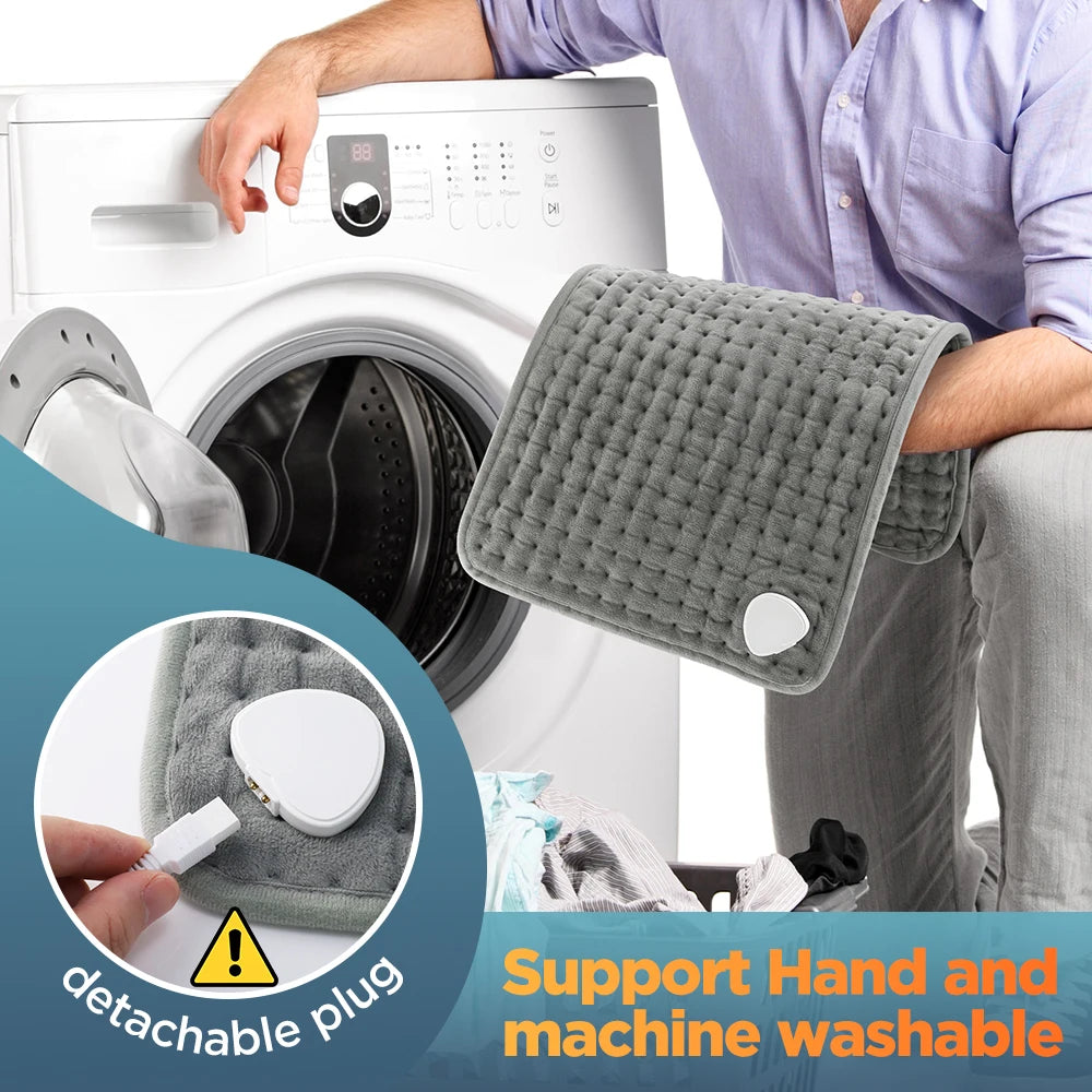 Coussin chauffant électrique pour l'hiver, chauffe-taille, polymère initié à la taille, couverture thermique pour le bureau et la maison, drap de lit lavable, 220V, 110V, 30x60cm