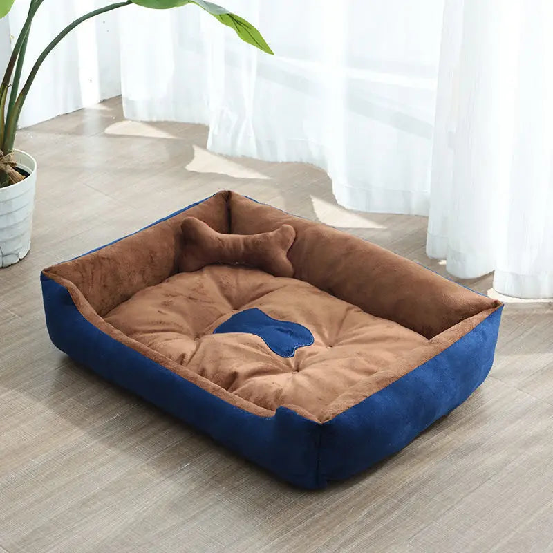 Lit universel pour animaux de compagnie toutes saisons, chenil pour chien, maison pour petits, moyens et grands chiens, coussin de lit doux pour chats, fournitures de couchage chaudes pour l'hiver