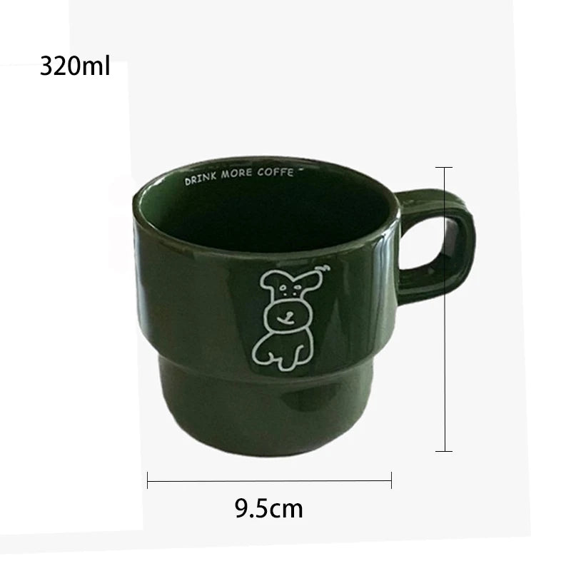 Tasse Cartoon Chien en Céramique – Cadeau Original pour Café & Thé