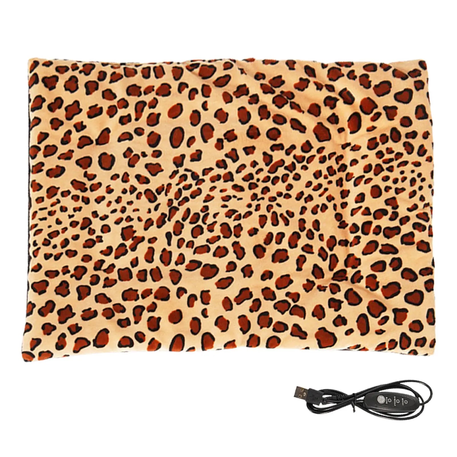 Coussin chauffant électrique pour animal de compagnie, lit en polymère chaud, température intérieure réglable, 3 vitesses, USB, chiens, chats, chiots