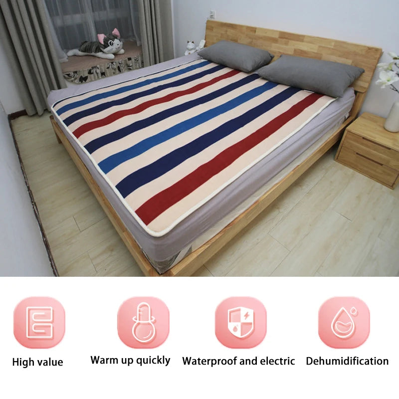 Couverture chauffante électrique pour matelas, 150x180cm, 220/110V, ThUNICEF, Metropolitan, Winter Bed Warmer